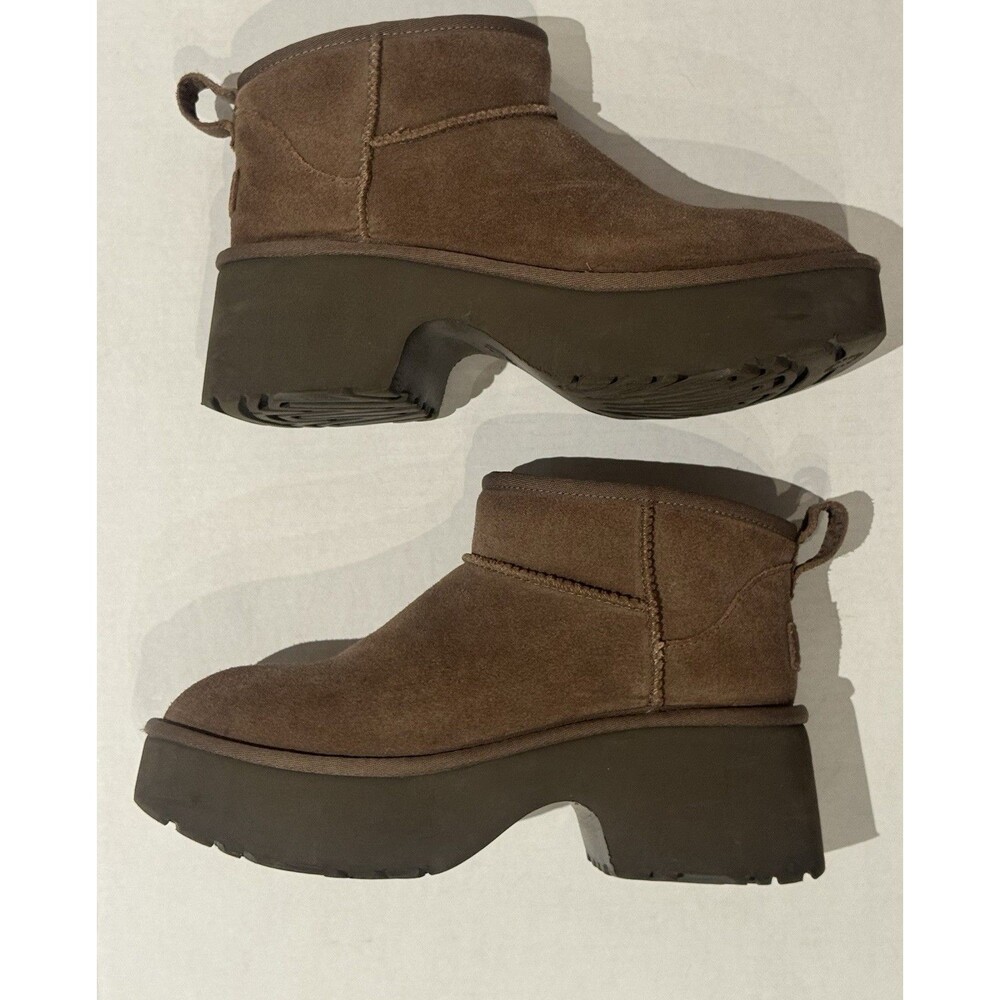 UGG Classic Ultra Mini New Heights Boot Hickory Size 10 Women’s - Picture 7 of 8